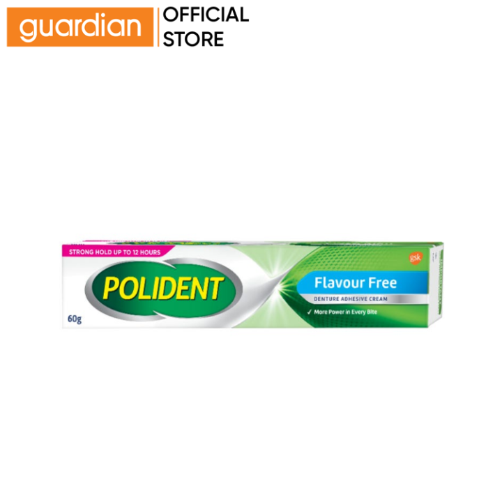 POLIDENT Denture Adhesive 12 Hour Strong Hold Flavour Free Paste 60g