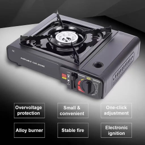 Automatic Gas Stove with Safety Lock Camping Butane Stove Portable Gas Stove for Emergency Tailgating Hiking Camping
