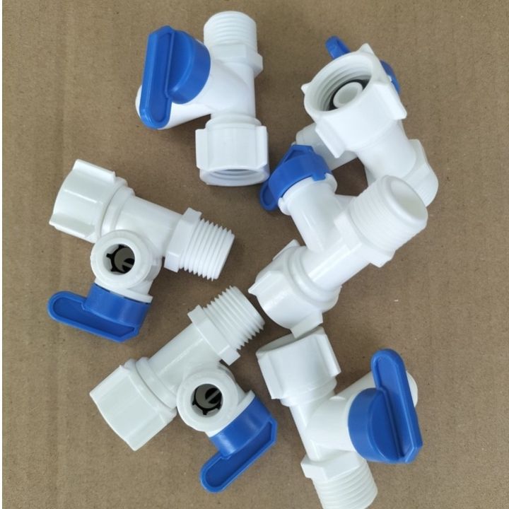 Van khóa chia nước đầu vào máy lọc nước ren 21mm,có rắc co,nối nhanh ...