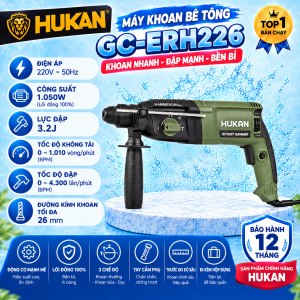 Máy Khoan Bê Tông HUKAN GC-ERH226 – Máy Khoan Đục Bê Tông Chuyên Dụng Khoan Tường Xây Dựng Chính Hãng