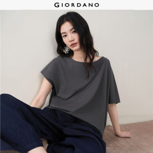 Giordano Women Women Boat Neck T-Shirt Free Shipping 18326215