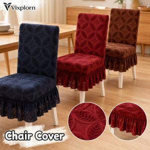 Jacquard Chair Cover Elastic Stretch Seat Protector Full Wrap Polyester Anti Slip All Season