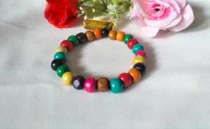 Hijabnur1 - Gelang Kayu Warna warni - Gelang kayu Handmade
