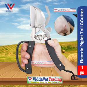 Viddavet Electric Piglet Tail Cutter Set - Professional Pig Tail Cutter for Piglets Electric Tail Cutter Piglets Set