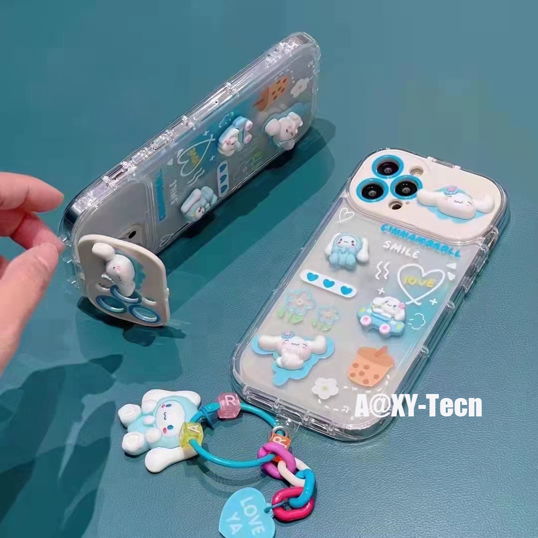 【New】Flip Mirror Cartoon Cinnamon TPU Phone Case, with Bracket Function ...