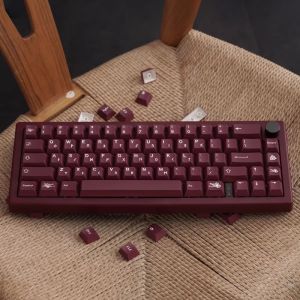 【Keycap Only】GMK Blot Keycap Red Key cap 129 Keys Cherry Profile PBT Five-Sided Sublimation Keycaps For Cherry MX Switch Mechanical Keyboard Keychron/RK61/GK61/Anne Pro 2
