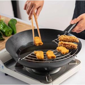 Stainless-Steel Semi-circular Oil Drain Rack Home Baking Cooking Oil Drip Filter For Tempura Fried Food