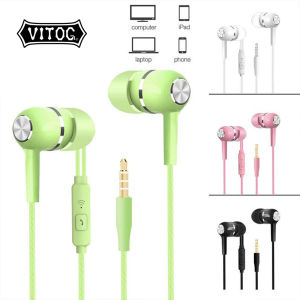 VITOG Candy Color Wired earbuds Stereo Bass Sports headset Moisture-proof Waterproof earphone Music Headphones for xiaomi Redmi huawei oppo vivo sony samsung Airdots Android Mobile Phone
