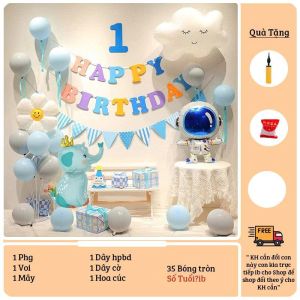 TẶNG BƠM-KEO-TUỔI SET TRANG TRÍ SINH NHẬT PHI HÀNH GIA - FULL PHỤ KIỆN CARI PARTY