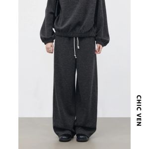 CHIC VEN Fashion Women Sweatshirt Sets New Loose Casual Stand Up Collar Pullover Female Casual Sweatpants Spring Autumn 20262026
