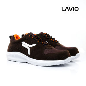 Sepatu Sneakers Pria Original Branded Keren Lavio Micro bahan Suede Septi Safety Mikro Ujung Besi