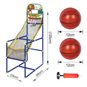 Childrens Sport Basketball Ring Toys Basketball Arcade Game With Board And Stand For Kids (2 Balls)