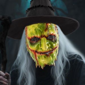BABYBANG Blood Scar Halloween Witch Cosplay Facepiece Scary Killer Devil Witch Style Masquerade Dark Forest Halloween