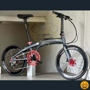 🔹 Fnhon Tornado 22 Inch Folding Bike Dark Teal Blue Red Shimano 10 Tiagra Litepro Hollowtech Crank SCHWALBE Tyres MRT Friendly Compact Folding Bike Foldable Bicycle Liaoge Birdy City