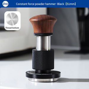 BINCOO 51/58mm Coffee Impact Tamper Powder Press Threaded Bottom Constant Pressure Rotating Espresso Tamping Hammer Coffee Tool