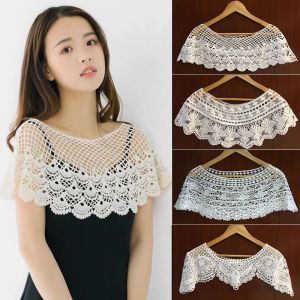 Elegant Ladies Hollow Knitted Shawl Beach Tassel Breathable Comfortable Air Conditioning Lace Shawl