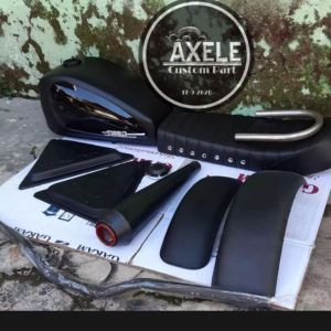 PAKET JAPSTYLE SCRAMBLER MOTOR CUSTOM FULL SET BODY PNP HONDA TIGER MEGAPRO CB GL SCORPIO BISON DAN THUNDER