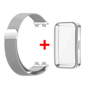 Screen Protector Case For Huawei Band 9 Strap Milanese Metal Strap Smart Wristband huawei band 8 smart band Stainless Steel Bracelets band 7 band 6 strap