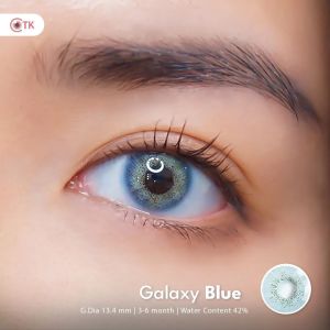 Softlens Minus NEW MORE DUBAI GALAXY BLUE (0.00 sd -6.00) Diameter 14.5mm Gratis Tempat Soflens