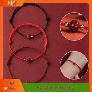 HB Tibetan Lotus Beaded Bracelet Handmade Braided Adjustable Lucky Red Thread Charm Bracelets For Women Men Couple Jewelry
