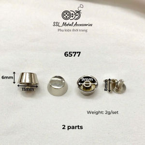 (10 cái) Chân đế túi xách hàng đẹp màu vàng bạc thời trang mới dùng cho phụ kiện túi xách 6577 6*11*9*8mm