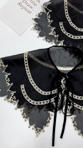 Detachable Lapel Collar False Elaborate Girls Collar Accessory Embroidered Collar Ancient Art Traditional False Shawl