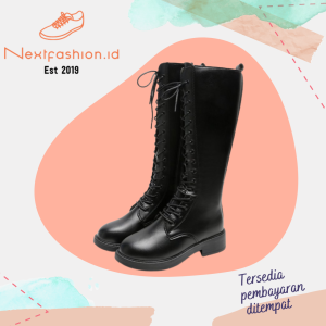 Sepatu Boots Wanita Panjang Hak Sedang Fashion 270 Nextfashion