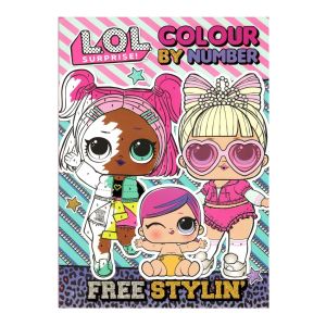 LOL Surprise Colour by Number Free Stylin Activity Colouring Book For Kids to Learn