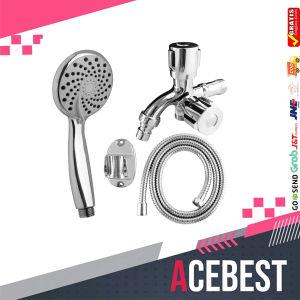 ACEBEST Set Shower Lengkap Tinggal Pasang Hand Shower Set Lengkap Selang Kran HS-79 + JS-20 Lengkap
