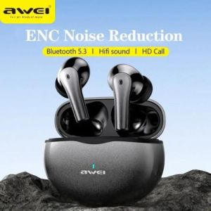 Awei T62 4 Microphone ENC Headset Gradient Colour Matching Bluetooth 5.3 Headset TWS Wireless Headset High Fidelity Music Sports Waterproof ENC Headset for all Bluetooth mobile phones