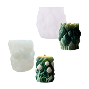 แม่พิมพ์ดอกทิวลิปพิมพ์เค้กซิลิโคนแบบทรงกระบอกลายดอกไม้แม่พิมพ์เครื่องประดับแม่พิมพ์ปูนปลาสเตอร์พิมพ์ทำจิวเวอลี่แม่พิมพ์เรซินอีพ็อกซี่