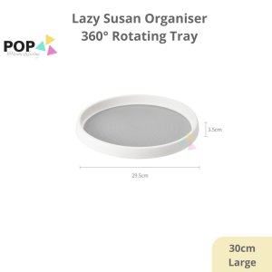 Lazy Susan Organiser 360 Rotating Tray Seasoning Condiment Spice Rack Kitchen Fridge Bathroom Makeup Smart Storage Organizer Shelf Turntable CNY Raya