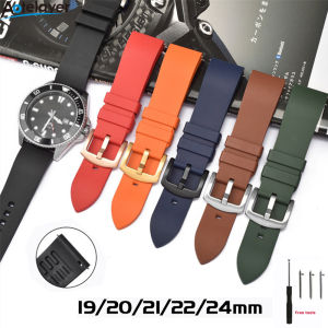 Aotelayer Dây Cao Su Fluoro 19/20/21/22/24Mm Dây Đeo Cổ Tay Silicon Lặn Thể Thao Cho Omega Cho Seiko Rolex Dây Đeo Đồng Hồ