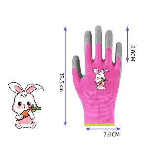VICENDA Waterproof Kid Gardening Gloves Non-Slip Breathable Garden Work Gloves Cartoon Animal Pattern Children Protective Glove Home