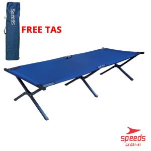 Speeds Ranjang Dipan Lipat Portabel Velbed Tempat Tidur Aluminium Lipat Berkemah Santai 031-40