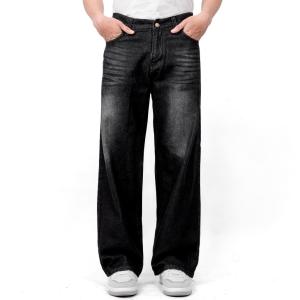 Celana jeans pria baggy pants korean style oversize loose blue jeans straight kulot boyfriend jeans longgar celana cowo celana panjang denim