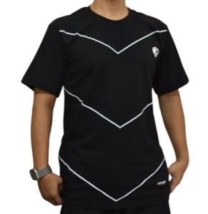 Kaos Dflow Hitam Catton Combed 24s Lembut