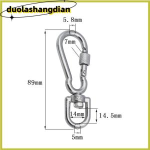 [Duola] Stainless Steel Swivel Snap Hooks Locking Dog Leash Buckle Quick Release Buckle Carabiner Clips For Dog Walking Camping
