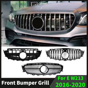 Front Inlet Grille Bumper Grill GT Diamond E63 Style Facelift For Mercedes W213 C238 A238 Benz E E260 E300 E200 2016-2020 Tuning