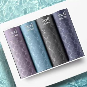 CMENIN  4 ชิ้นใหม่ผ้าฝ้ายผู้ชายกางเกง Bxoers กางเกงขาสั้นกางเกงว่ายน้ำผู้ชายชุดชั้นในชายกางเกงนักมวยกล่อง MW235