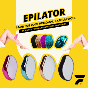 Epilator Crystal Hair Removal Alat Penghilang Perontok Bulu Halus Kaki Ketiak Ketek Pembersih Kulit Mati Daki All Body Manual Anti Sakit Magic Painless Nano Glass Remover Tanpa Kabel Reusable Portable Serbaguna Multifungsi Original Pria Wanita