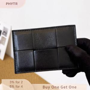 PHYTR HOT Ultra-Thin Leather Coin Purse Versatile Small Card Holder Handcrafted Sheepskin Woven Multi-Card Slot ID Card Holder