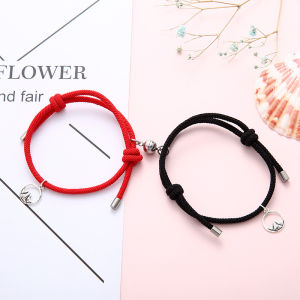 Lovelylife🔥 Gelang Couple Tali Isi 2 Magnet Attract Persahabatan Tangan Wanita Bracelet