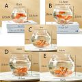 JNFGTV Clear Transparent Round Fish Tank Plastic Portable Fish Bowl Good View Small Aquarium Bowl Living Room. 