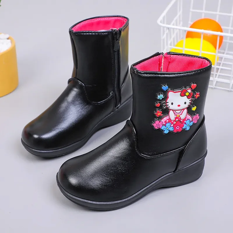 Kids black hotsell heeled boots