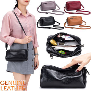 Genuine Leather Women Cross Body Shoulder Bags Clutch Bag Phone Bag Coin Purse Card Holders Bag High Capacity