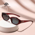 JN IMPRESSION Polygonal sunglasses retro fashion cross-border small square frame round face slim sunglasses personality street shooting sunglasses. 