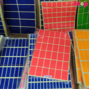 Rectangular Shape Sticker Label Colour Pink