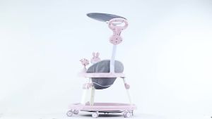 LZD  Baby Walker Music Multi-Function Protection o Type Leg Anti-Rollover Portable Foldable 6-18 Month Baby Walker