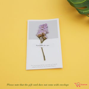 Dried Flowers Greeting Cards for Teachers Day Birthday Gift Card for Thank You Best Wishes Farewell Wedding Anniversary